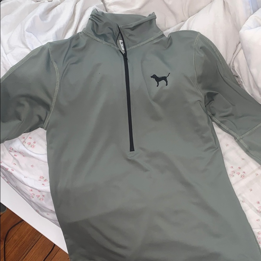 PINK green half zip